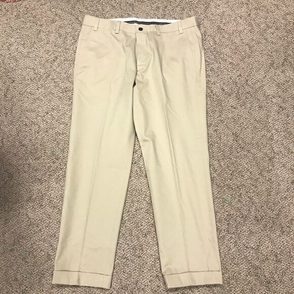 👠Eddie Bauer wrinkle free slim fit khakis.  Size 36 - Picture 1 of 8